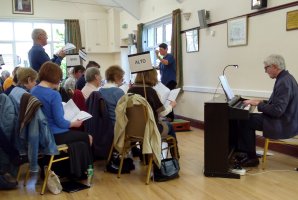 First attempt singing 'Knock on the Door' at the April 2018 workshop